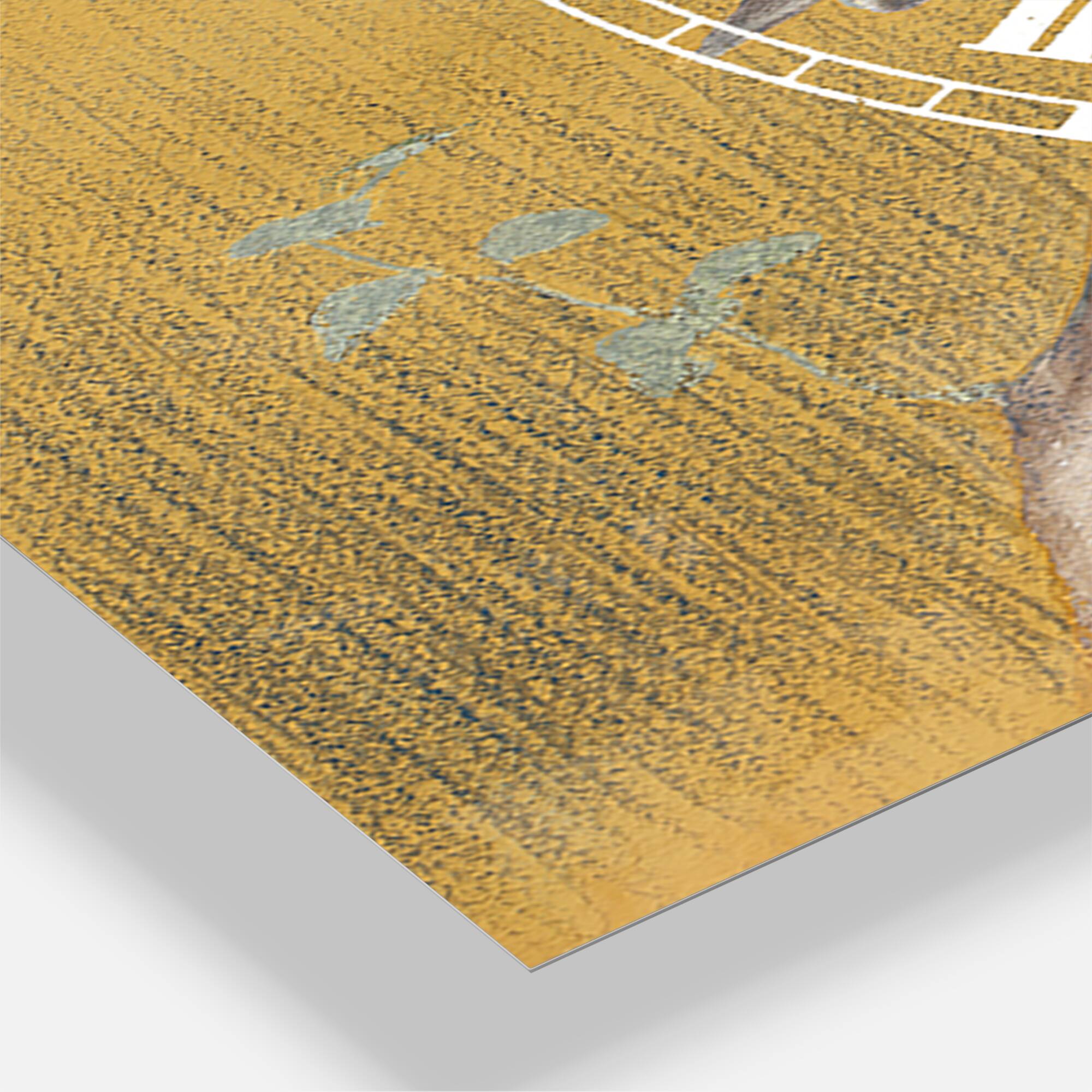 Designart 'Gold Bird On Blossoms Iii Farmhouse Multipanel Wall Clock